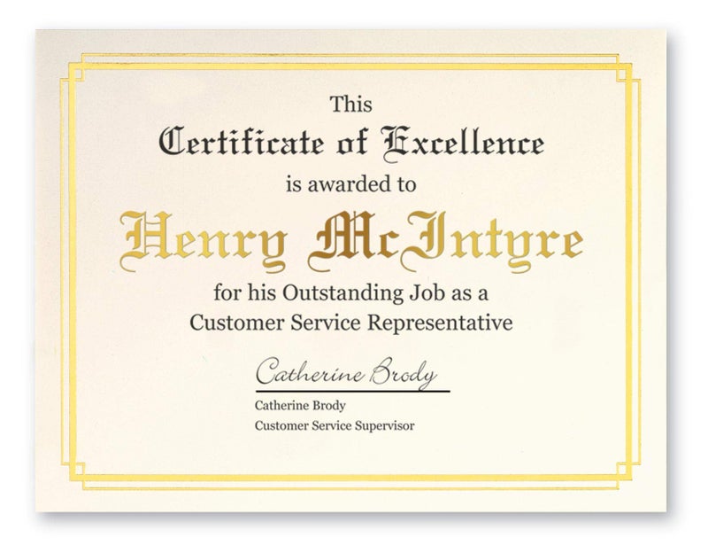 PaperDirect Foil Elegance Specialty Certificates, 50 Sheets of 38lb Cream Paper, 8Â½" x 11", Double Gold Foil Border, Perfect for Awards, Students, Employees, Volunteers, Course Completion, Diplomas - Image 2